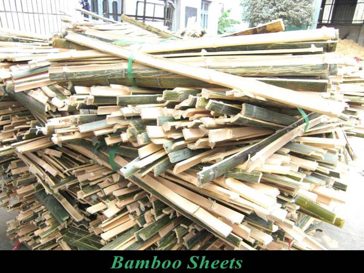 Bamboo sheets made by the bamboo slicer